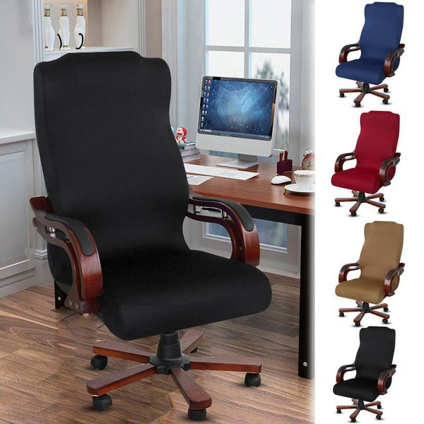 1pc Revolving Chair Cover Office Chair Cover Elastic Siamese Office Chair Cover Swivel Chair Computer Armchair Cover(Chair cover only, without chair)