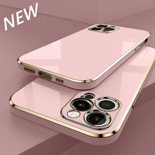 Étui de téléphone de placage de couleur unie coloré bonbon de luxe pour iPhone 15 Pro Max 14 13 12 11 Pro Max 14 Plus XR X XS couverture arrière en's