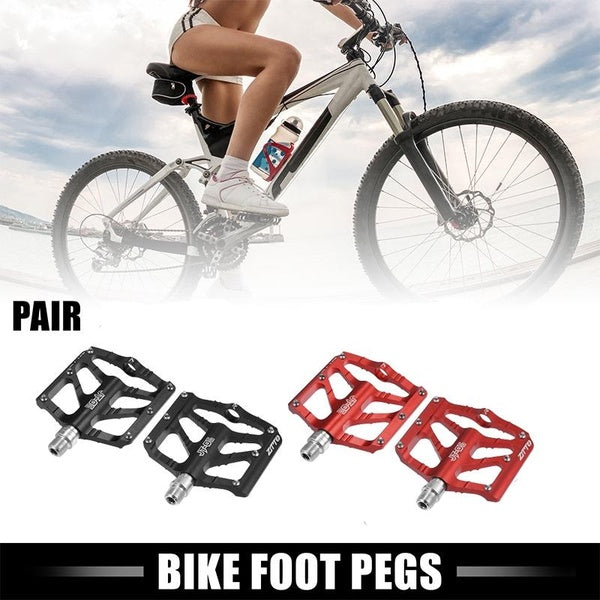 X AUTOHAUX 1 Pair Pedal Durable Anti-skid Aluminum Alloy Bike Flat Pedals Rear Foot Peg Footrests Fit 9-16 Inch Axles BMX MTB Bike Bicycle