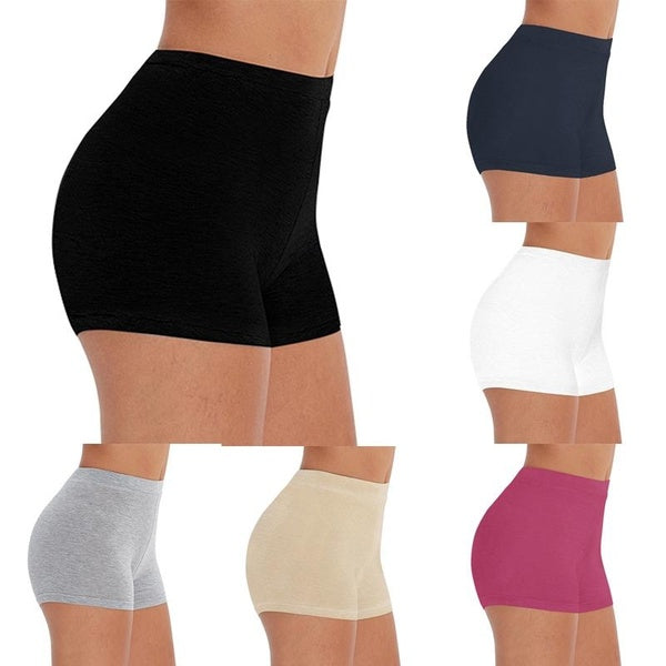 Xintianji Women Fitness Shorts Soft High Waist Basic Bottoming Pants Summer Gym Biker Shorts Sports Yoga Shorts S-4XL