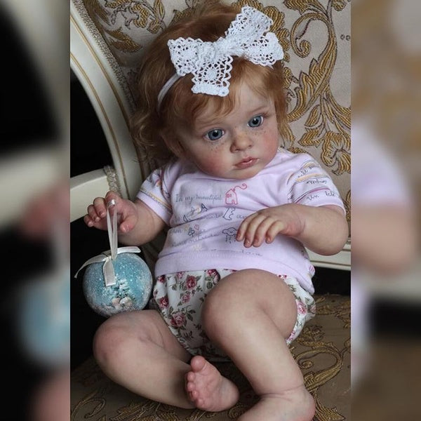 60cm-24" Silicone Girl Doll Toys with Cotton Body Lifelike Vinyl Princess Toddler Dolls for Kids Birthday Gift