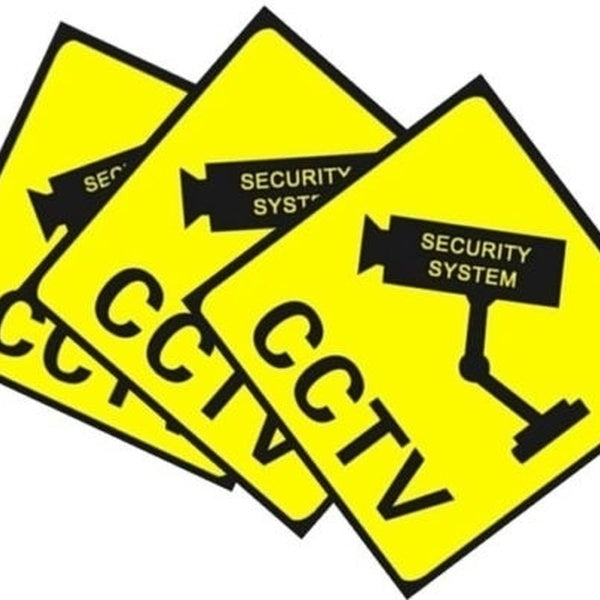 Fashion 3 PCS Home CCTV Surveillance Security Camera Sticker Warning Decal Signs