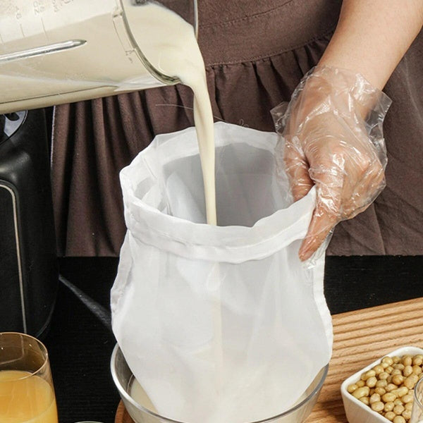 60-10-200-300-500 Mesh Micron Reusable Nut Milk Bags Fine Mesh Kitchen Strainers Filter Colander Greek Yogurt Mesh Strainer for Juice Tea Milk Wine F