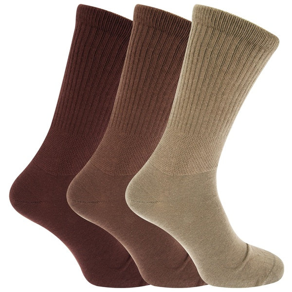Mens Extra Wide Comfort Fit Wide Feet Diabetic Socks (3 Pairs)