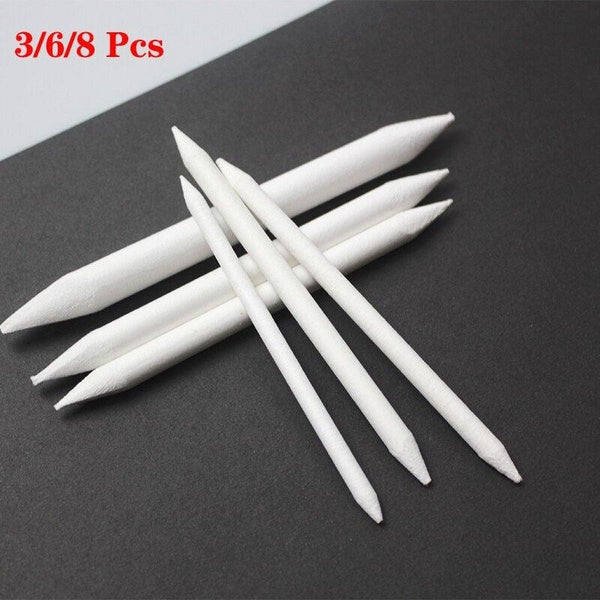3-6-8Pcs Double Head Durable Art Drawing Tool Pastel New Blending Smudge Tortillon Material Escolar Sketching Paper Pencil Art Supplies