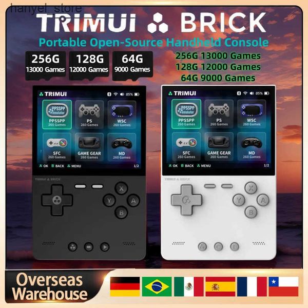 Portable Game Players TRIMUI BRICK handheld game console portable open-source video game player 3.2-inch I HD screen back top atmospheric li