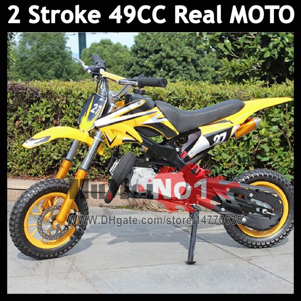 16Colors Real Dirt Bike Mini Motorbike Small Buggy 49CC 2-Stroke Scooter Superbike Moto Bikes Gasoline Adult Child Off-road Vehicle Motorcyc