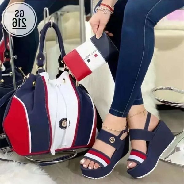 3643 Sandals Size for Women Summer Fashion Open Toe Ankle Buckle Strap Platform Wedge Heels Ladies Dress Shoes 220523 223f Platm