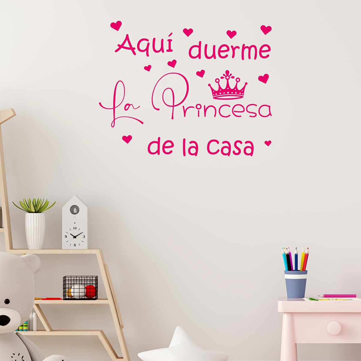 TEMU 1pc Spanish Quote Vinyl Wall Decal - 'aqui Duerte ' With & , Removable Home Art Wall Tattoo For Bedroom Or Living Room Decor, Bedroom Wall