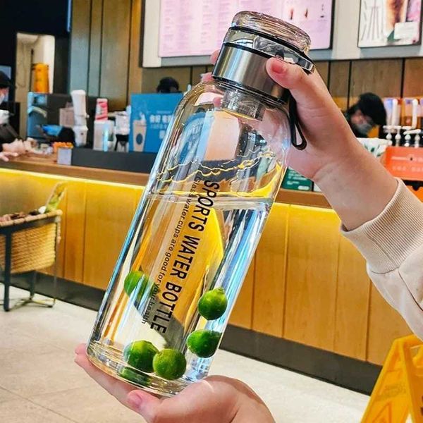 2L Large Capacity Glass Water Bottle Transparent Milk Juice Cup Outdoor Portable Leakproof Drinkware Tea Water Glass Bottle 2LXJ241026