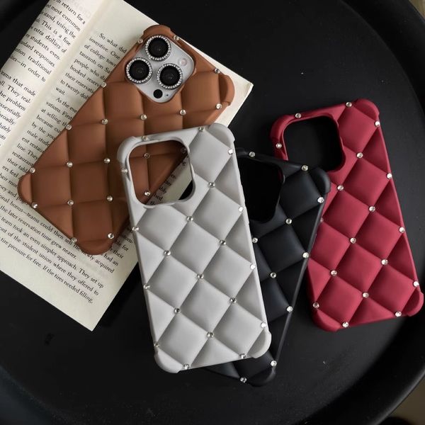 2025 Designer New Phone Case for iPhone 16 pro max 15 14 Pro 16Pro Plus 13 12 rhinestones Luxury Pattern Leather Wallet Case Card Holder Pho