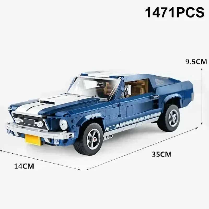 New 1471Pcs Compatible with Technic 10265 Ford Mustangs Sports Racing Car Model Building Blocks Bricks DIY Toys for Boy Gifts F250928A