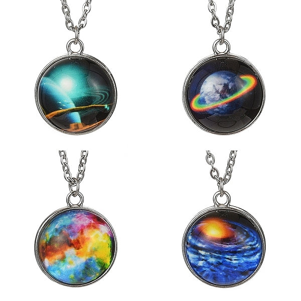 Collares colgantes espaciales de vidrio de acero inoxidable 304