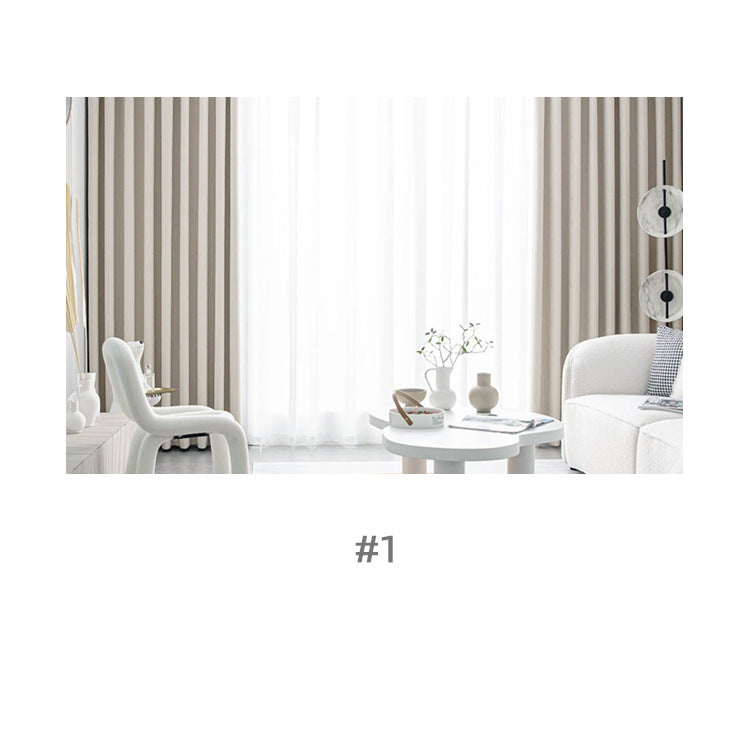 T0408 Free Shaped Lightning Pattern Jacquard Chenille Curtain Thickened Bedroom Living Room High Blackout Curtain Whole House Custom Made