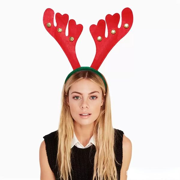 Christmas Decorations Antler Hair Hoop Bands Red Non Woven Headband Xmas Party Birthday Hoops Drop Delivery Home Garden Festive Suppl