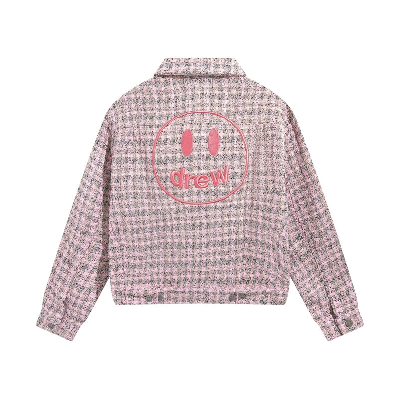 Drew House Knitting embroidery Men&#039;s Clothing high-end autumn and winter designer American retro print loose denim jacket