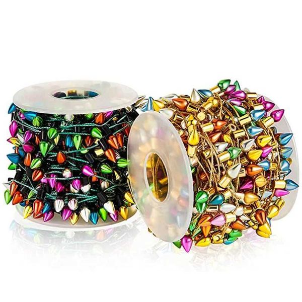 Christmas Decorations 50cm Mini Colorful Christmas Fairy Lights Fake Light String Dollhouse Decor Miniature Craft Furniture Accessory Preten
