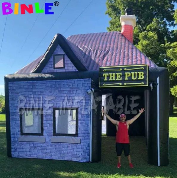 wholesale 6x6m (20x20ft) Personal Activity Inflatable mobile pub tent serving irish bar house for club party event