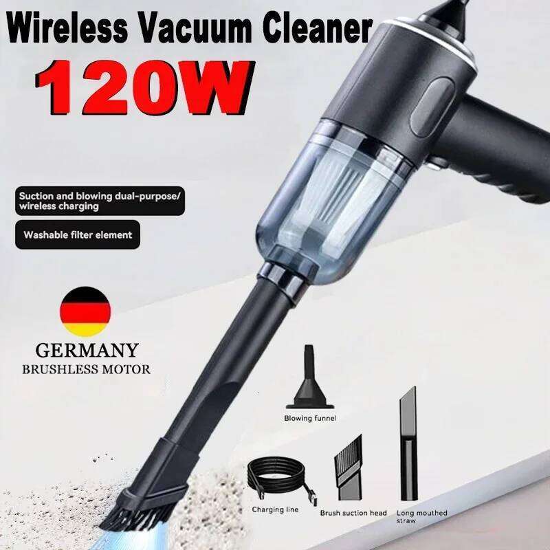 9000Pa Wireless Car USB Charging 1200mAh Portable Cleaning Appliance Mini Wet and Dry Vacuum Cleaner Household