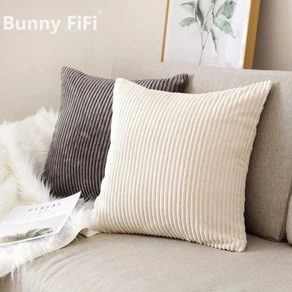 Corduroy Striped Cushion Cover 30x504045505560cm Soft Comfortable Throw Pillow Case For Living Room Sofa Home Decoration 240731