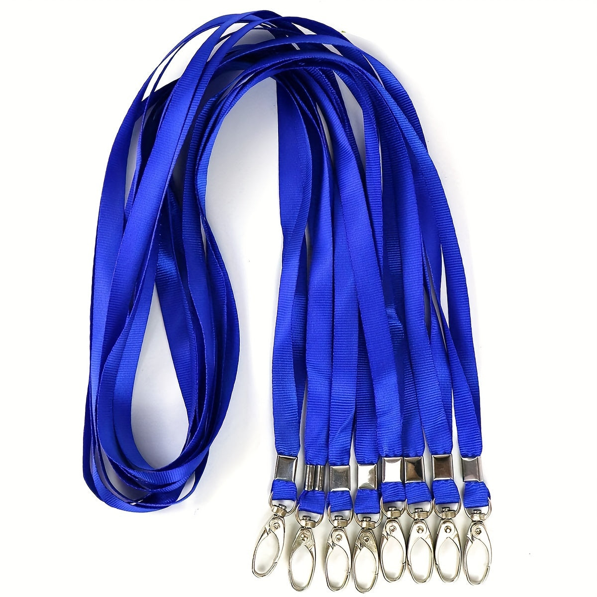 TEMU 10pcs Nylon Lanyards With Swivel Hooks - , Adjustable, And Easy-to-use Office & School Id Badge Holders For Employees, Teachers, And Students