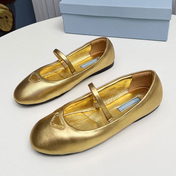 Woman Flats Heel Designers Ballet Flat Classic Real Leather Round Toe Dress Shoe Fashion Casual Women&#039;s Shoes Multiple Colors Sizes 34-