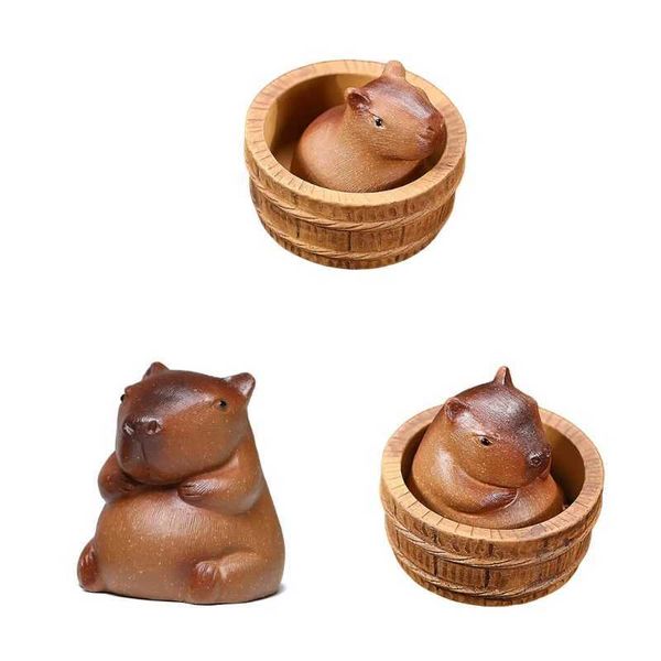 Capybara clay tea pet decoration tea table decoration unique Capybara tea ceremony table decoration gift W240815