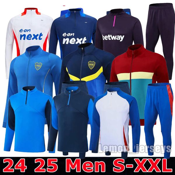 24 25 Nottingham Soccer Sets wEsT HaMes Portos Lyonnais 2024 2025 romaes BoCa JuNiOrs Long sleeve Tracksuits Sets SANGARE OTAVIO PEPE DYBALA