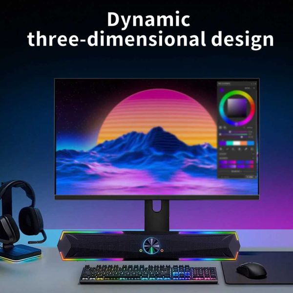 Loudspeaker box 4D Cputer Speaker Soundbar Stereo Game Subwoofer 2.0 For book Laptop Notebook PC Music Player Wired Loudspeaker Z241105