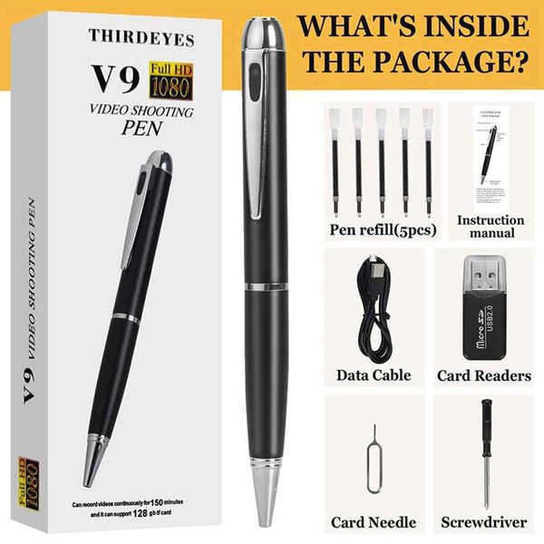 Sports Action Video Cameras 1080P DV camera built-in 2.0MP microphone supports card up to 128GB HD V9 video pen J241114