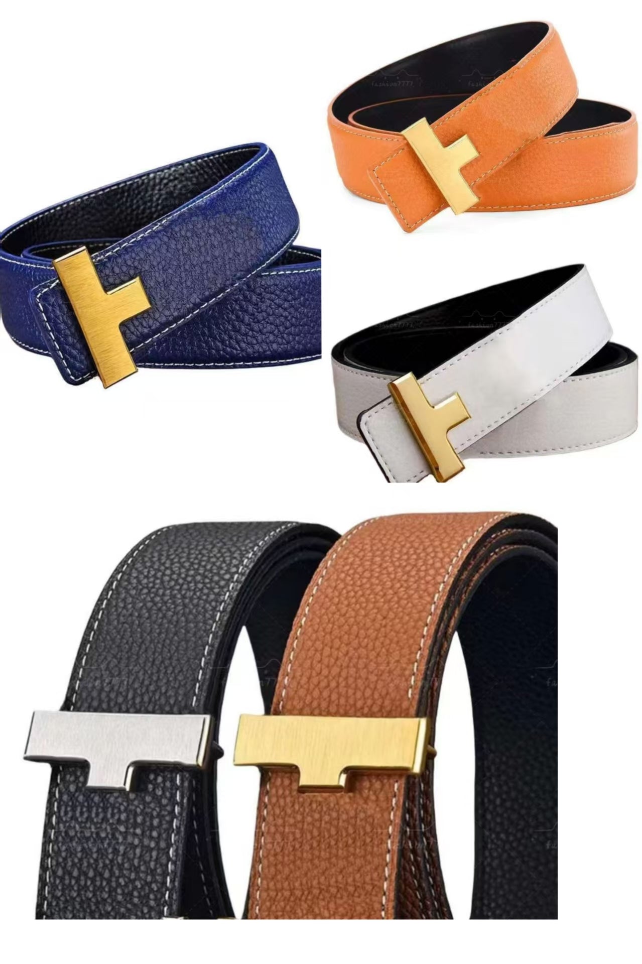 Designer-designed elegant men&#039;s fashion belt with exclusive metal letter buckles ideal for professional clothing