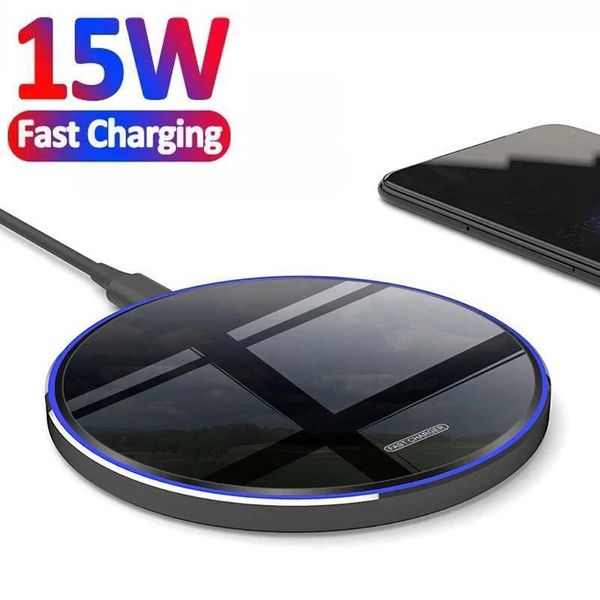 15W Quick Wireless Charger Pad for iPhone 15 14 Pro Max Cell Phone Charger Induction Quick Charging Dock Station Y241118
