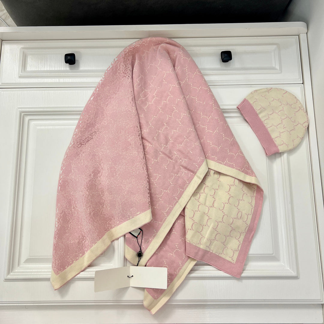 Baby Cotton Blankets Hat Girl Children Knitted Jacquard Kids Designer Car boy Air Conditioner Blanket Mattress Carriage Hug Quilt Swaddling 120X85