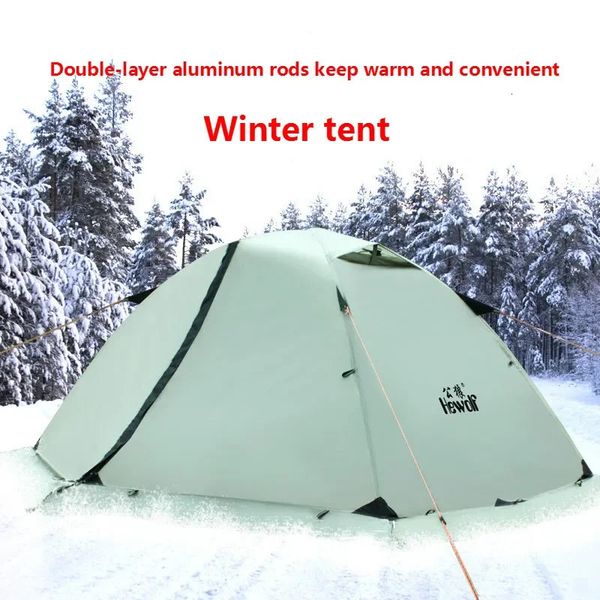 Tents and Shelters 4 Season Outdoor Mountaineering Professional Double Tent Set Wild Camping Equipment Ultra Light Snow Skirt 231202