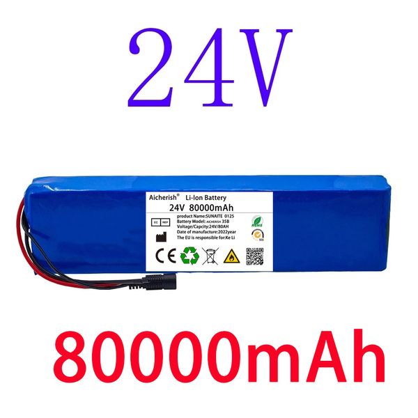 24V 80AH Grote Capaciteit Batterij 7S4P 29.4V Bms Originele Elektrische Fiets Rolstoel Scooter Lithium Batterij + Lader
