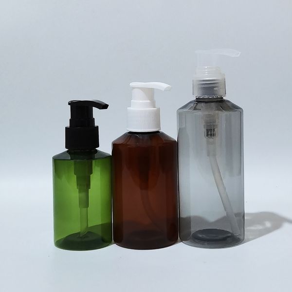 Liquid Soap Dispenser 30pcs 100ml 150ml 200ml Empty Plastic Gray Green Brown Bottles Dispenser Liquid Soap Cosmetics Container For Shampoo S