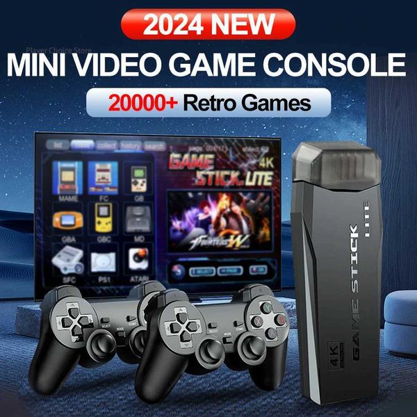 Game machine Video Game Console 20000+ Retro Games Mini TV Gaming Sticks Double Wireless Gamepads ports PS1 MD SFC FC ATARI GBA GBC MAME Z24