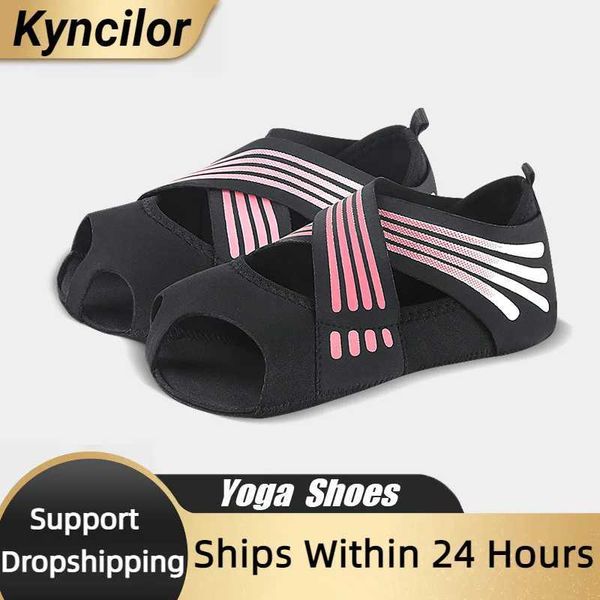 Kyncilor Profinal non slip gym yoga shoes soft and non slip so Balt Fitn dance shoes Pilates yoga shoes socks W241025
