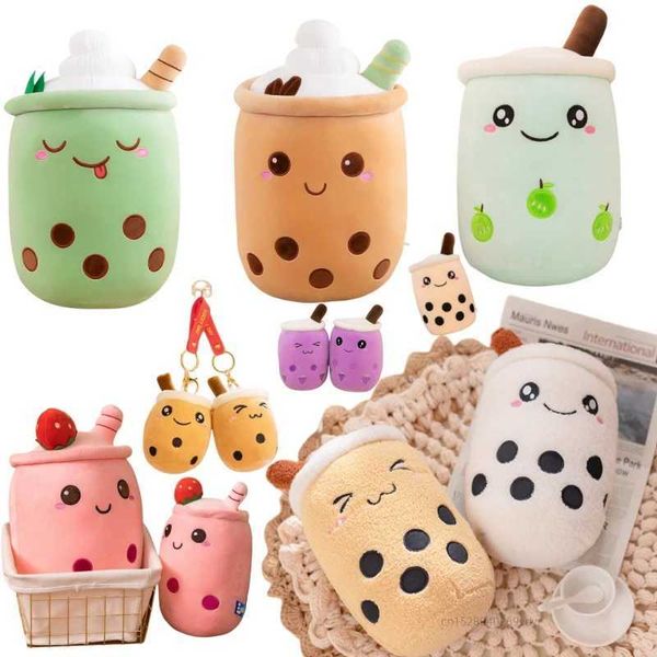 Kawaii Boba Fruit Bubble Tea All Series Plush Toy Stuffed Animals Cute Food Milk Tea Soft Toys Room Decor Pillow Gifts X241028