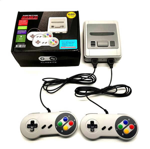 New Super Mini Retro Game Console With Dual Controllers Classic HD TV Out Home Video Gaming Players Built-in 620 8 Bit Games For SFC NES SNE