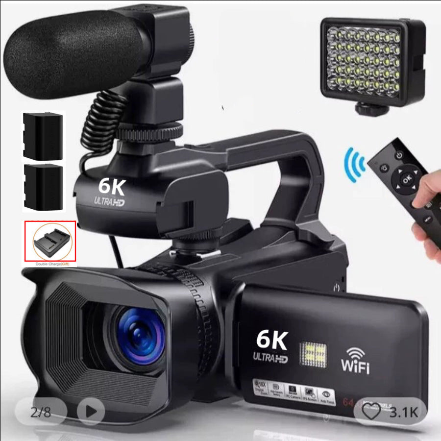 Camcorders Komery 4K Video Camcorder Live Streaming Camera For Youtube 64MP WIFI 18X Zoom 4.0&quot; Touch Screen Digital Camera Vlog Recorder 230505