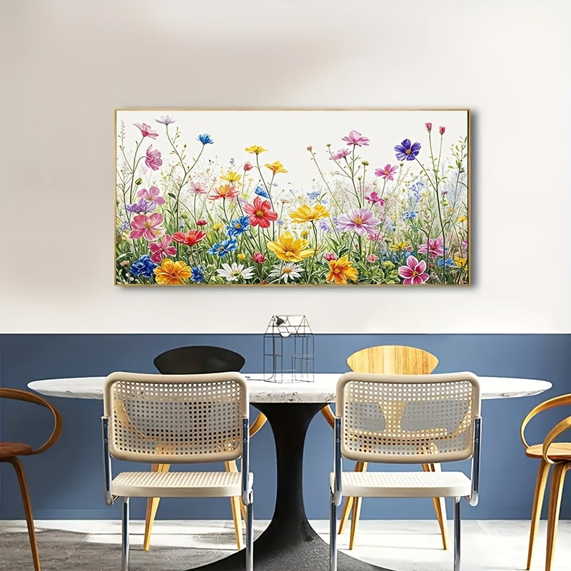 TEMU Large Kits For - 5d Flowers Diamond Painting Kits For, Diy Large Painting Kits Flowers, Office, Living Room Or Room Wall Decor, Halloween Wall