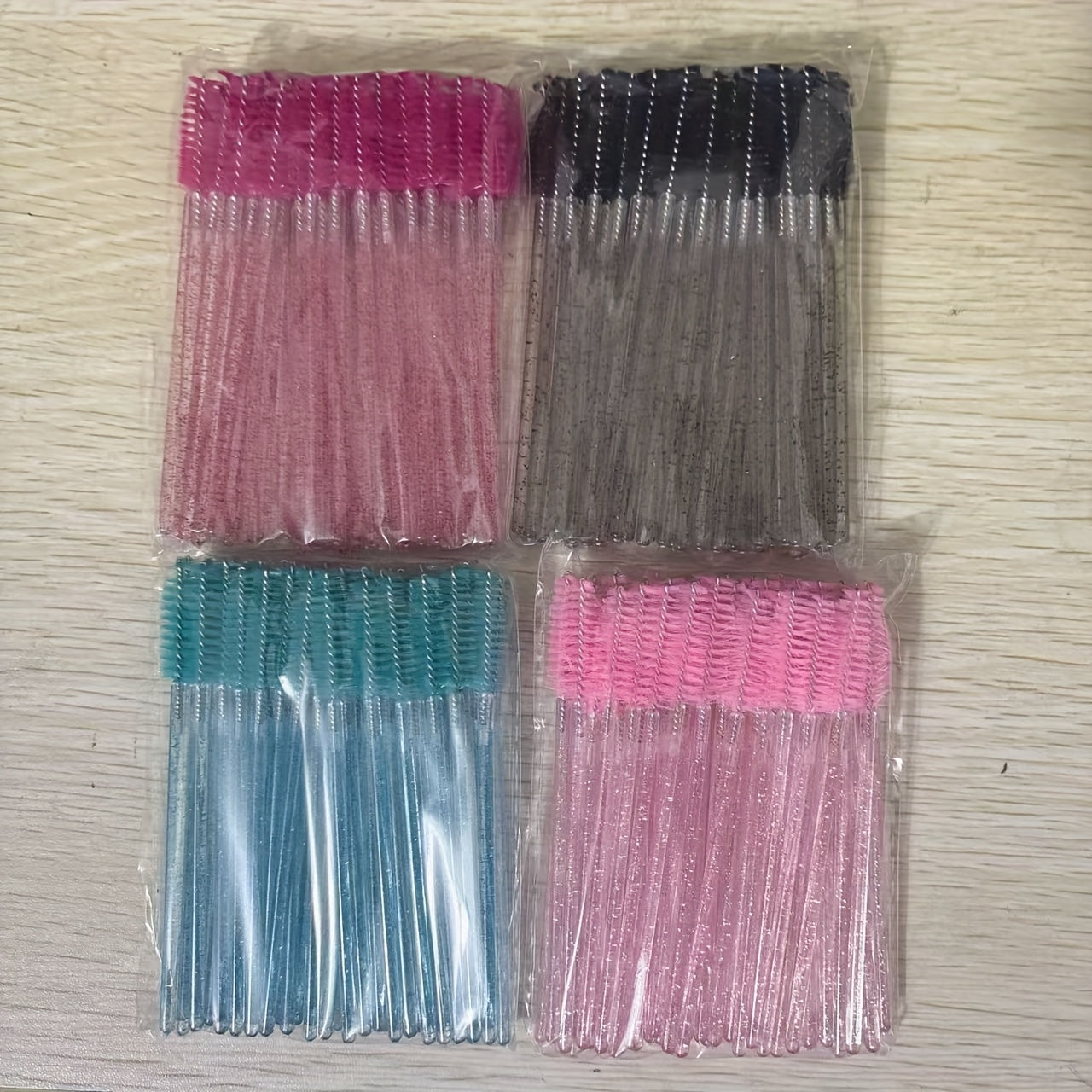 TEMU 200 Crystal Eyebrow Pencils Makeup Brushes, Eyelash Stick Makeup Brushes Eyelash Extension Tools, Nylon Brush Eyelash Brush Lines, Eyebrow Brush