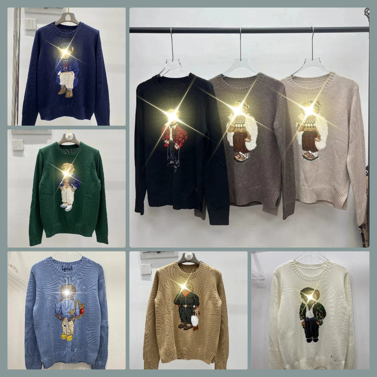 Women Sweaters Designer Trendy Brand Animal Embroidery Retro Loose Pullover High Street Casual Comfort Jumper Sweater