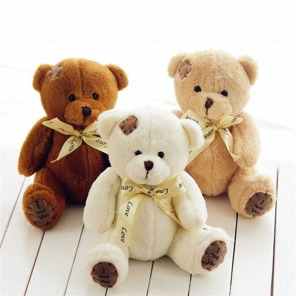 Plush Dolls 1pc Lovely Patch Bear Dolls Teddy Bear Soft Stuffed Toy Bear Baby Toy Kids Girls Birthday Brinquedos Wedding GiftsY241216VSTC