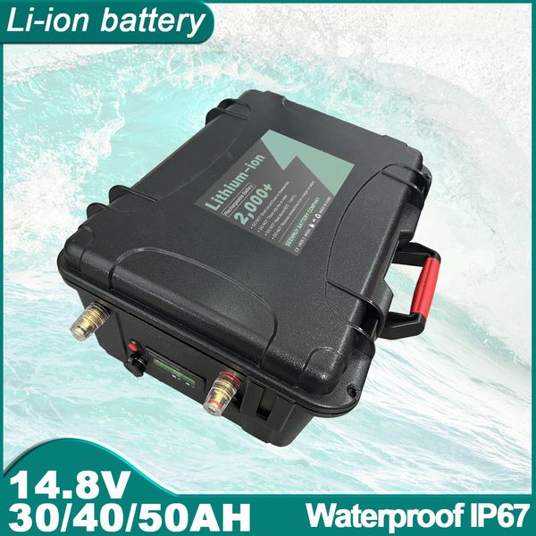 14.8V 30AH 40AH 50AH Li-ion With USB Port ABS Lithium Polymer Battery For Sea Scooter Hydrofoil Fishing Boat