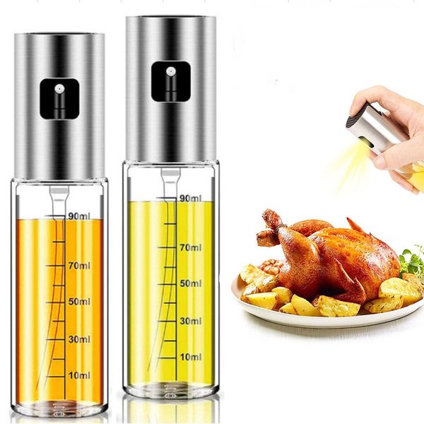 Herb Spice Tools 100ML Pressure Spray Bottle with Scale Glass Bowl BBQ Olive Oil Spray Diffuser for Kitchen Dispenser Bottle Squirt Containe