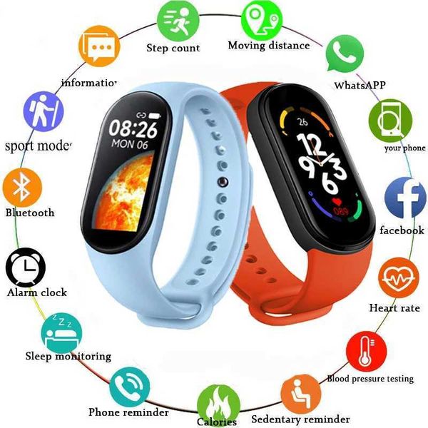 High Quality New M7 Intelligent Wahes IP67 Mens Wah Fitness Tracker Blood Pressure Monitor Smartphone Bracelet O241114