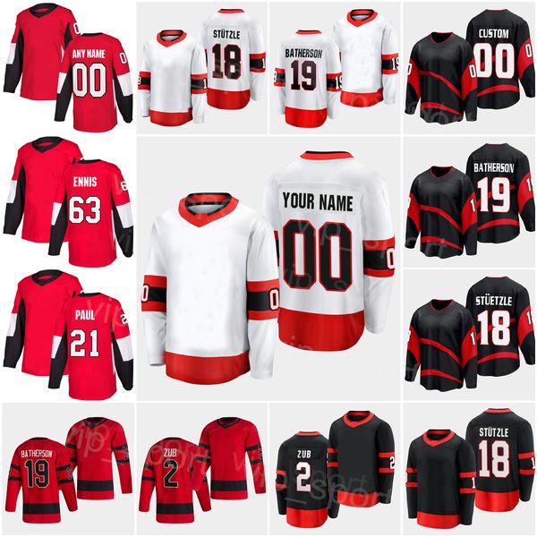 2023 Reverse Retro Hockey 10 Alex Formenton Jerseys 5 Nick Holden Lassi Thomson Tim Stutzle Drake Batherson Tyler Ennis Artem Zub Anton Fors
