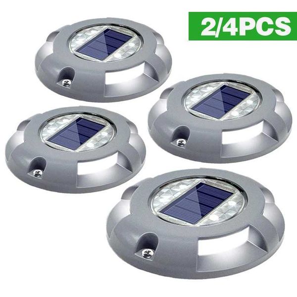 Solar Deck Lights Driveway Dock LED Light Solar Powered Outdoor Waterproof Underground Lamp for Step Sidewalk Stair Garden CL240813